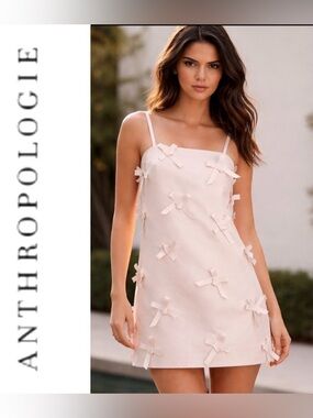 Anthropologie Hutch Halter Bow Tie Mini dress- size S